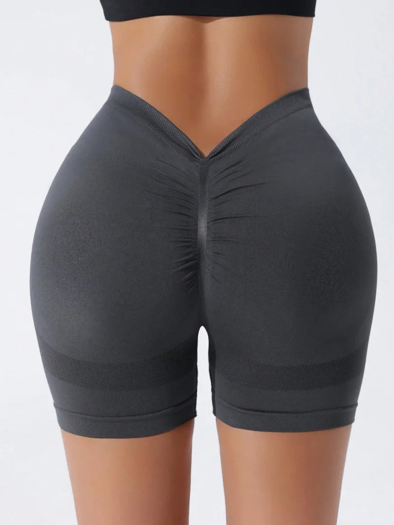 Hip-lifting fitness pants, V-back waist