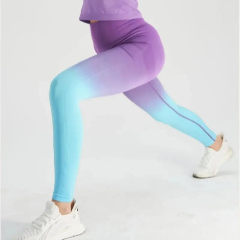 Gradient hip-lifting sports pants