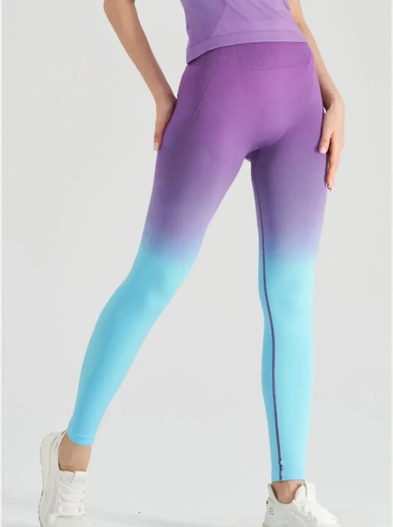 Gradient hip-lifting sports pants