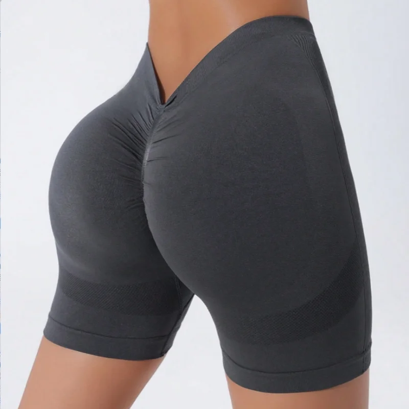 Hip-lifting fitness pants, V-back waist