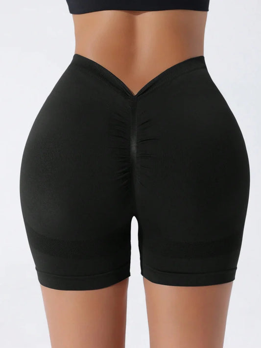 Hip-lifting fitness pants, V-back waist