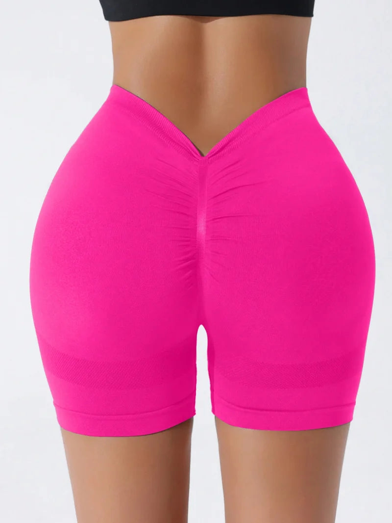 Hip-lifting fitness pants, V-back waist